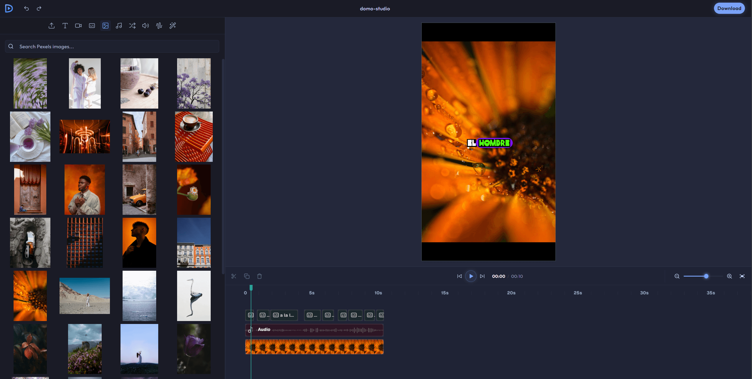 Domo Studio AI Video Editor Mockup